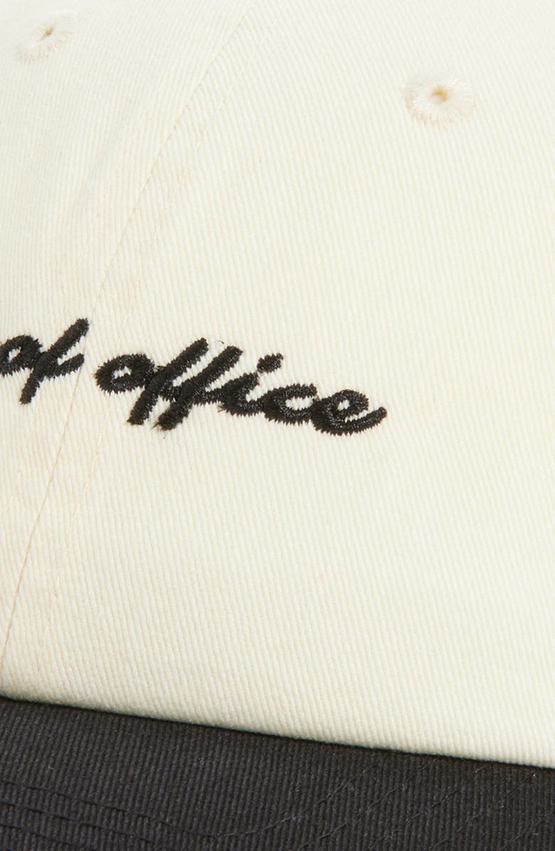 American Needle Out of Office Embroidered Baseball Cap, Alternate, color, Ivory / Black