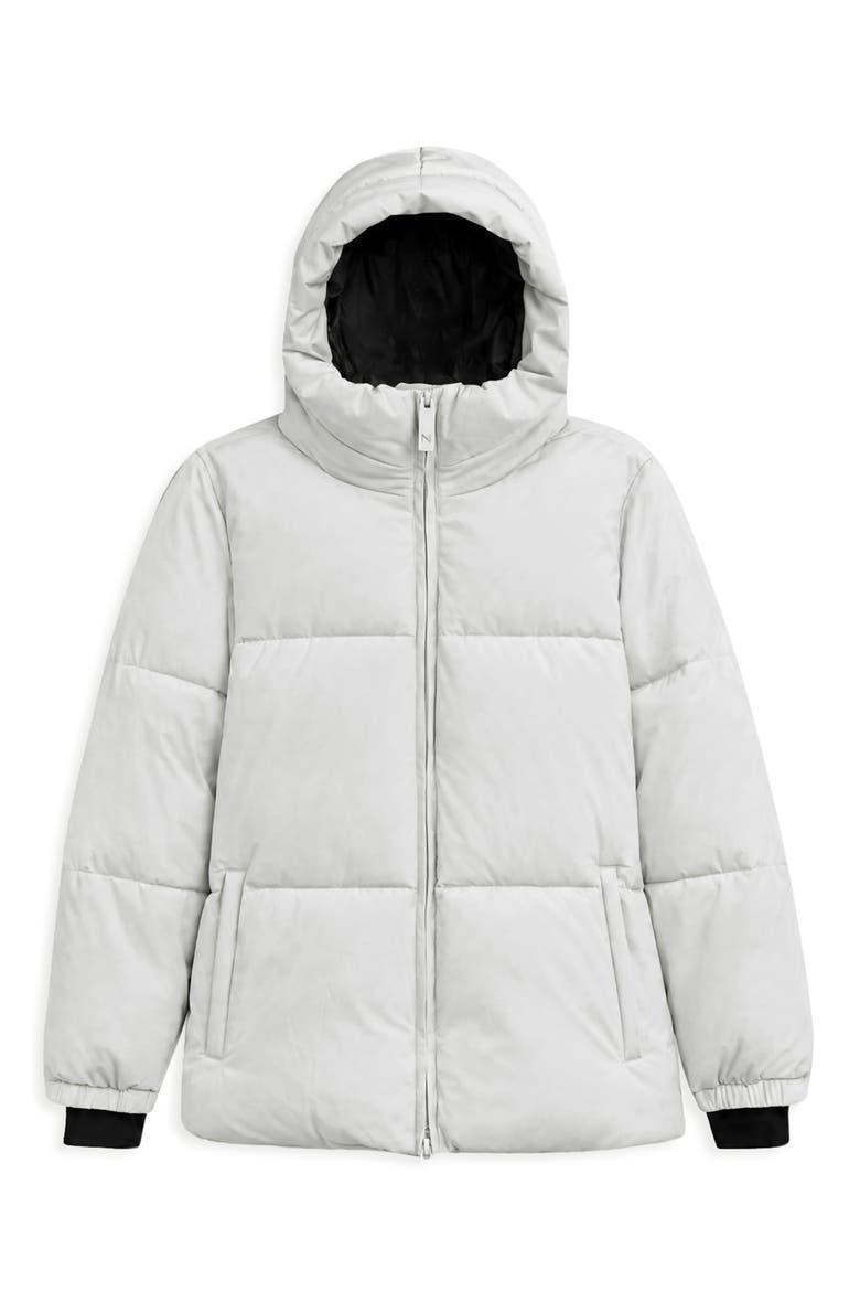Stacy Water Resistant Hooded Puffer Jacket, Alternate, color, CLOUD