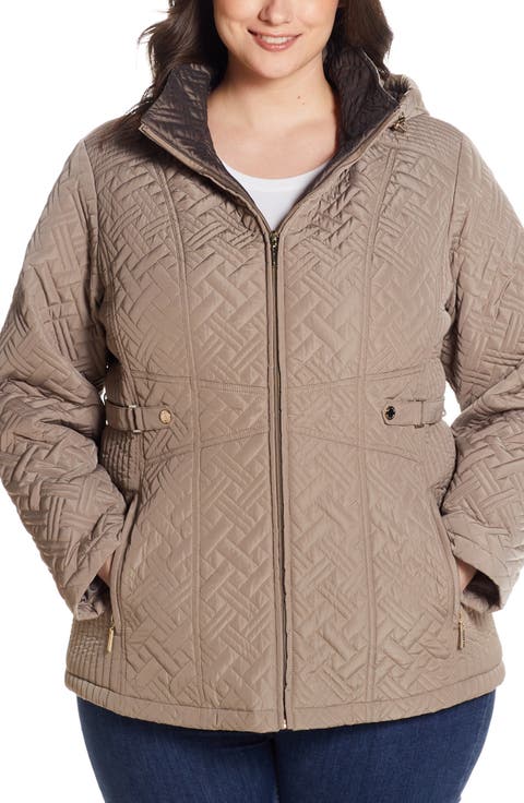 Quilted Jacket with Removable Hood (Plus)