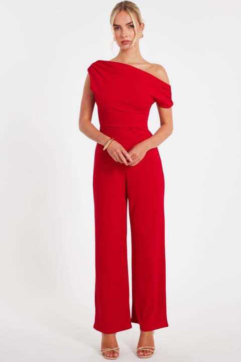 Scuba Crepe Cap Sleeve Jumpsuit