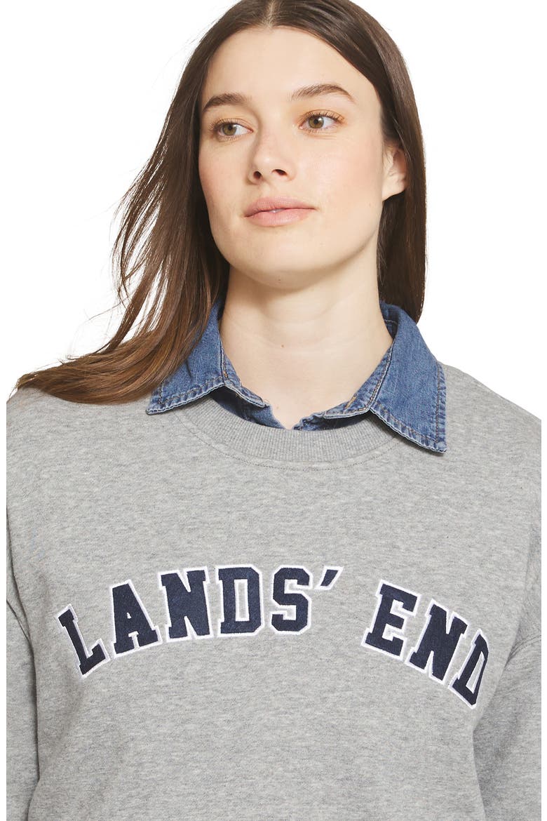 Logo Embroidered Sweatshirt, Alternate, color, GRAY HEATHER