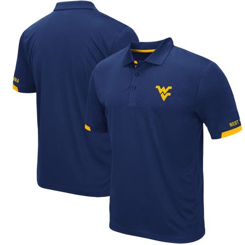 Men's Colosseum Navy West Virginia Mountaineers Santry Lightweight Polo