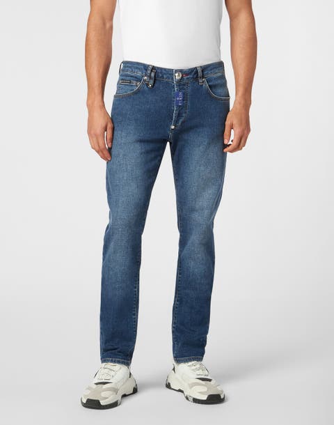 Denim Super Straight Cut Fit Trousers Hexagon Men