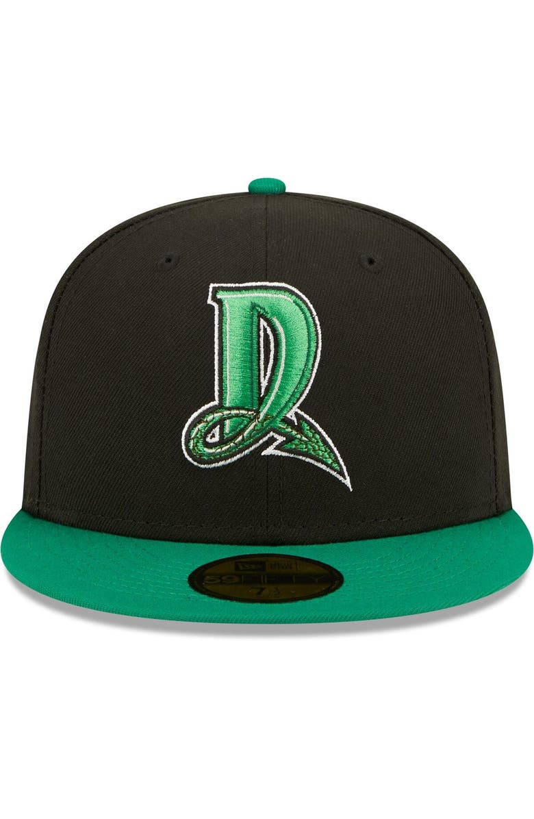 New Era Men's New Era Black Dayton Dragons Authentic Collection 59FIFTY Fitted Hat, Alternate, color, Black