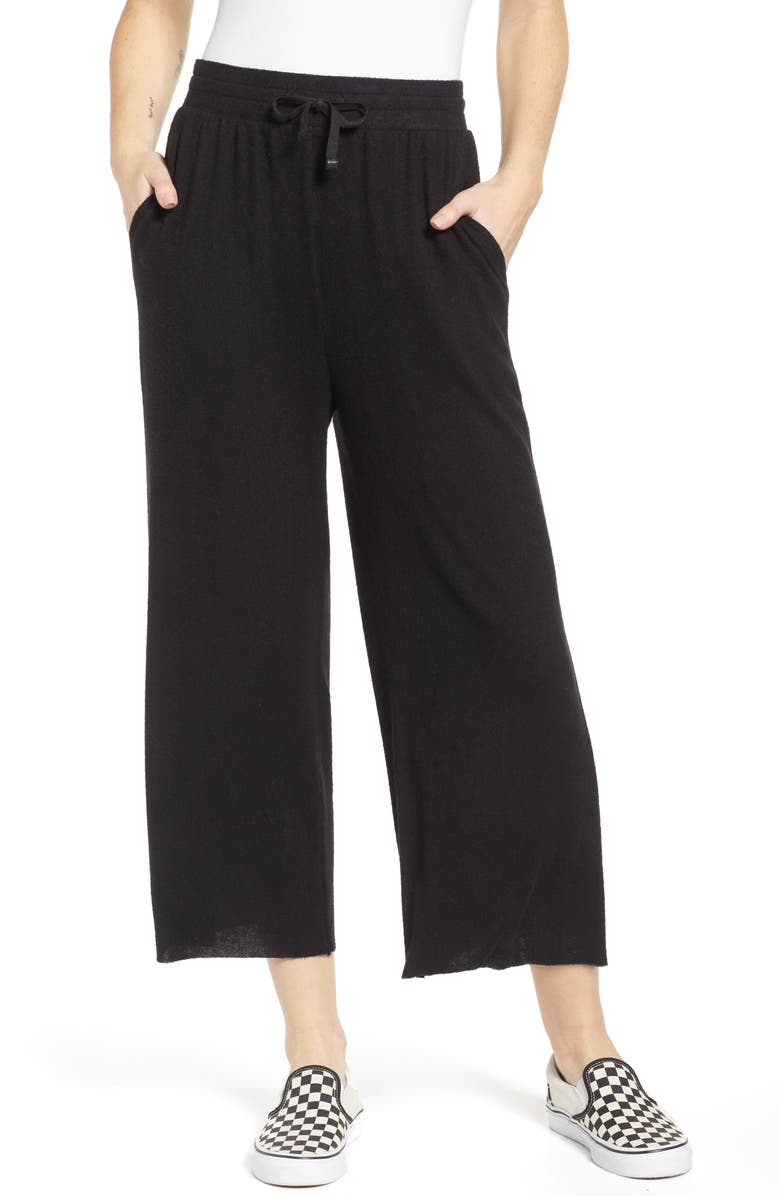 BP. Knit Crop Wide Leg Pants, Main, color,