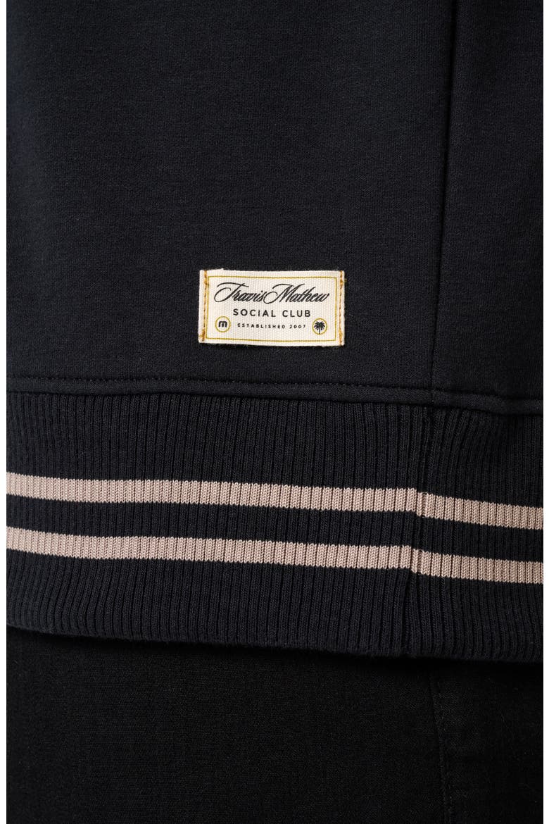 Social Club Contrast Stripe Sweatshirt, Alternate, color, BLACK