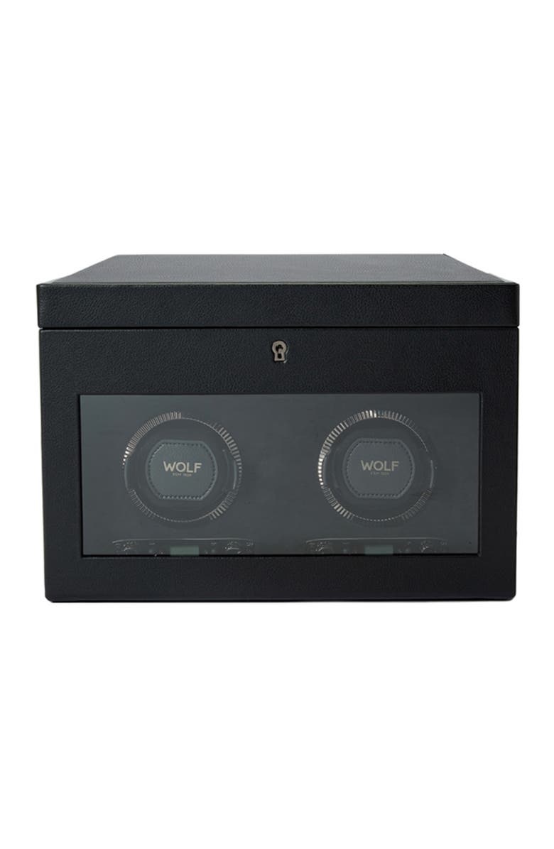 WOLF British Racing Double Watch Winder with Storage, Main, color, Black