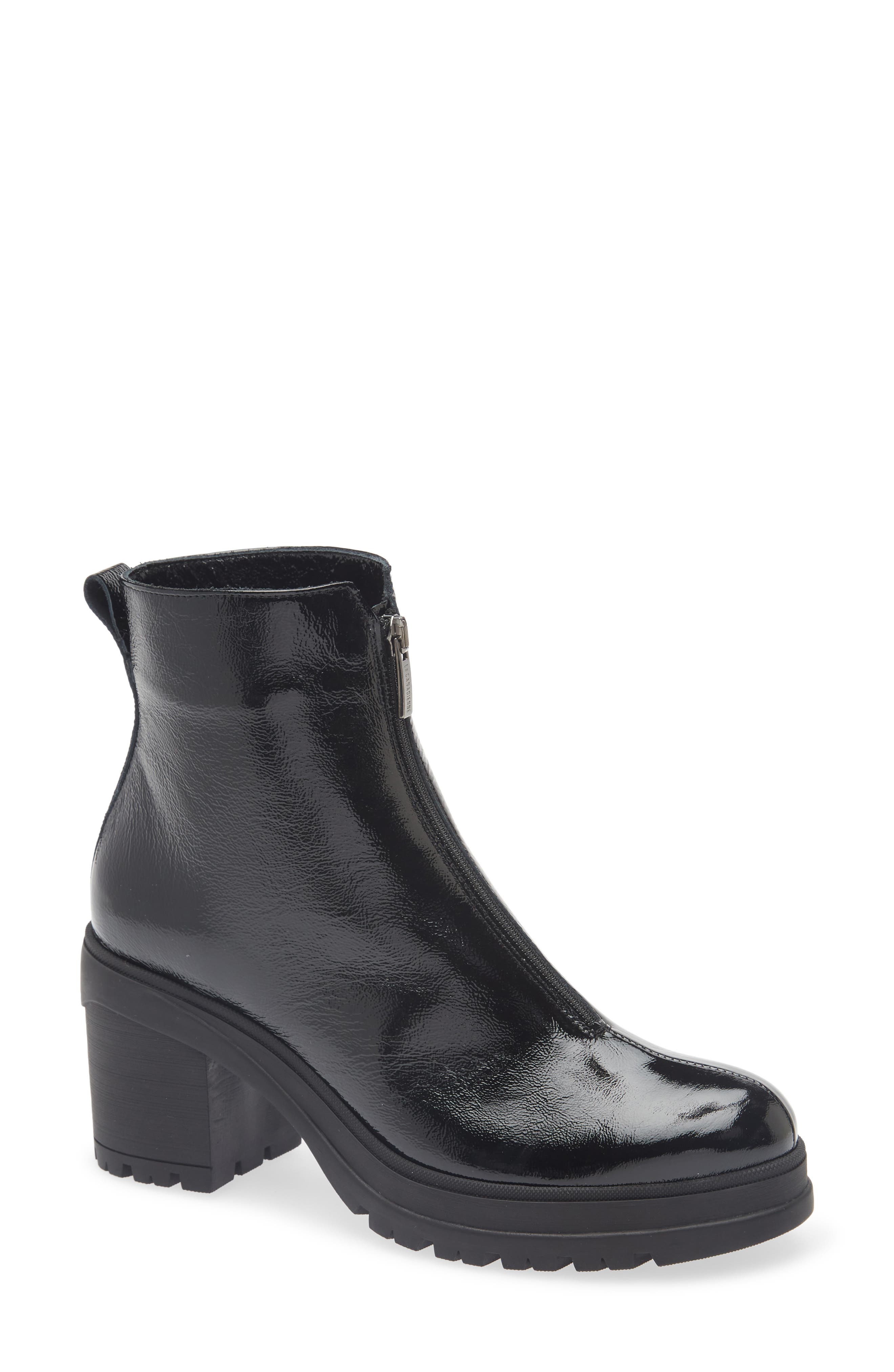 La Canadienne Wave Lug Sole Bootie, Main, color, Black