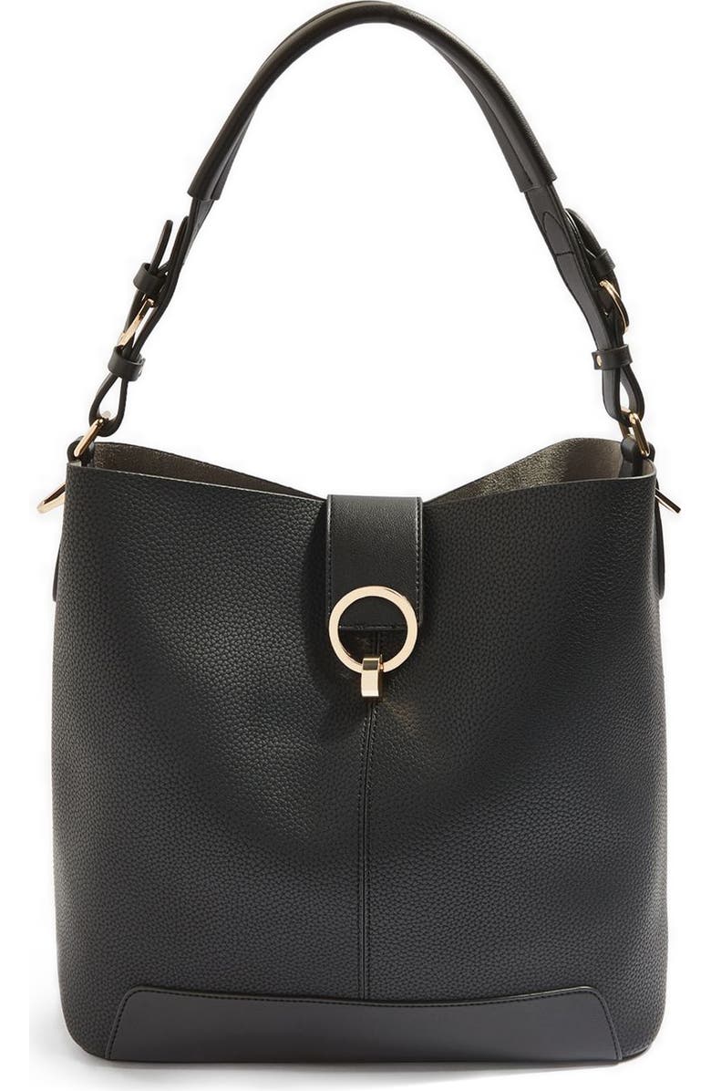 Topshop Harper Faux Leather Hobo, Main, color,