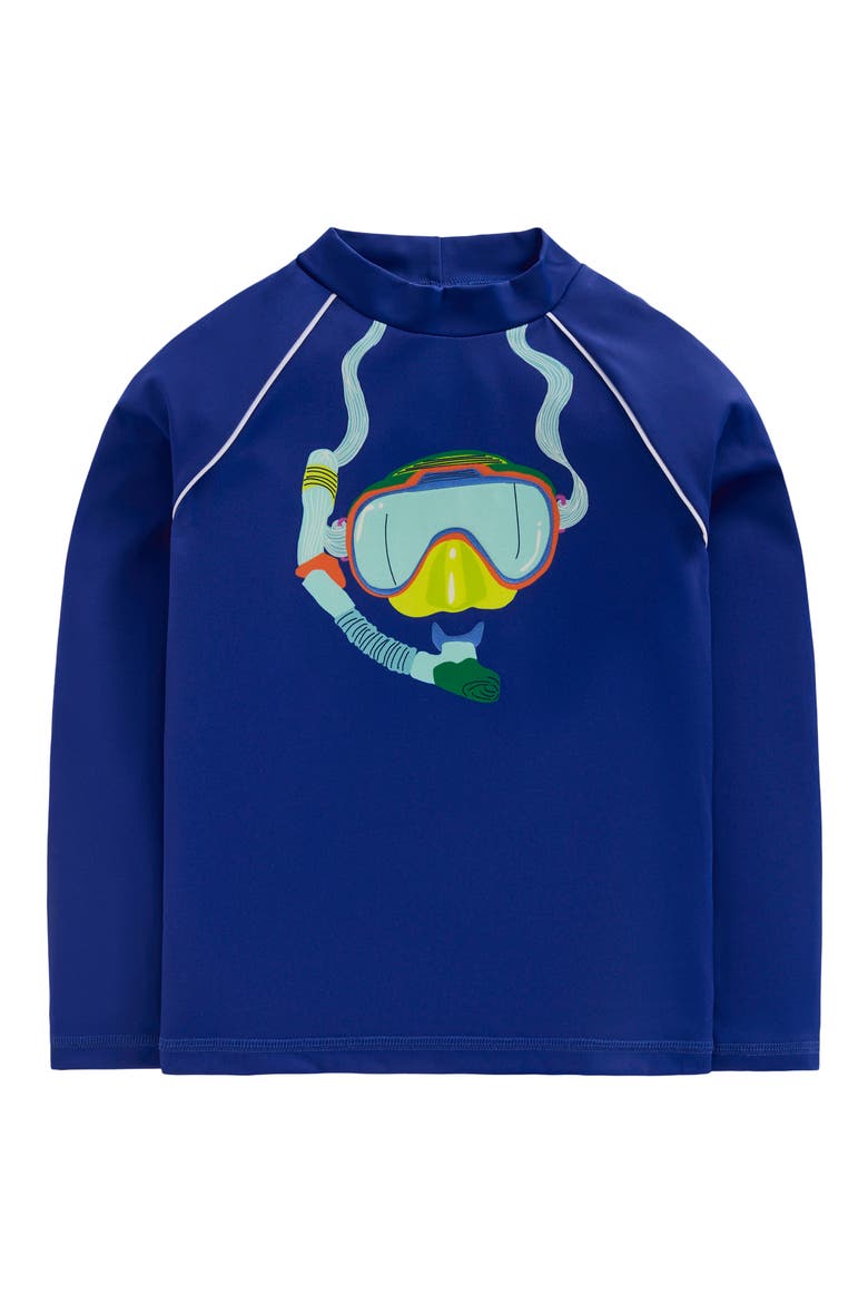 Kids' Sun Safe Fun Long Sleeve Rashguard, Main, color, BLUE SCUBA MASK
