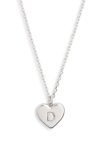 Kate Spade New York Initial Here Pendant Necklace In Silver