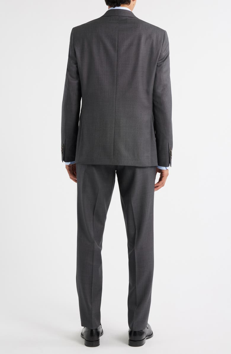 Jack Victor Esprit Charcoal Grey Bird's Eye Super 120s Wool Suit, Alternate, color, Charcoal