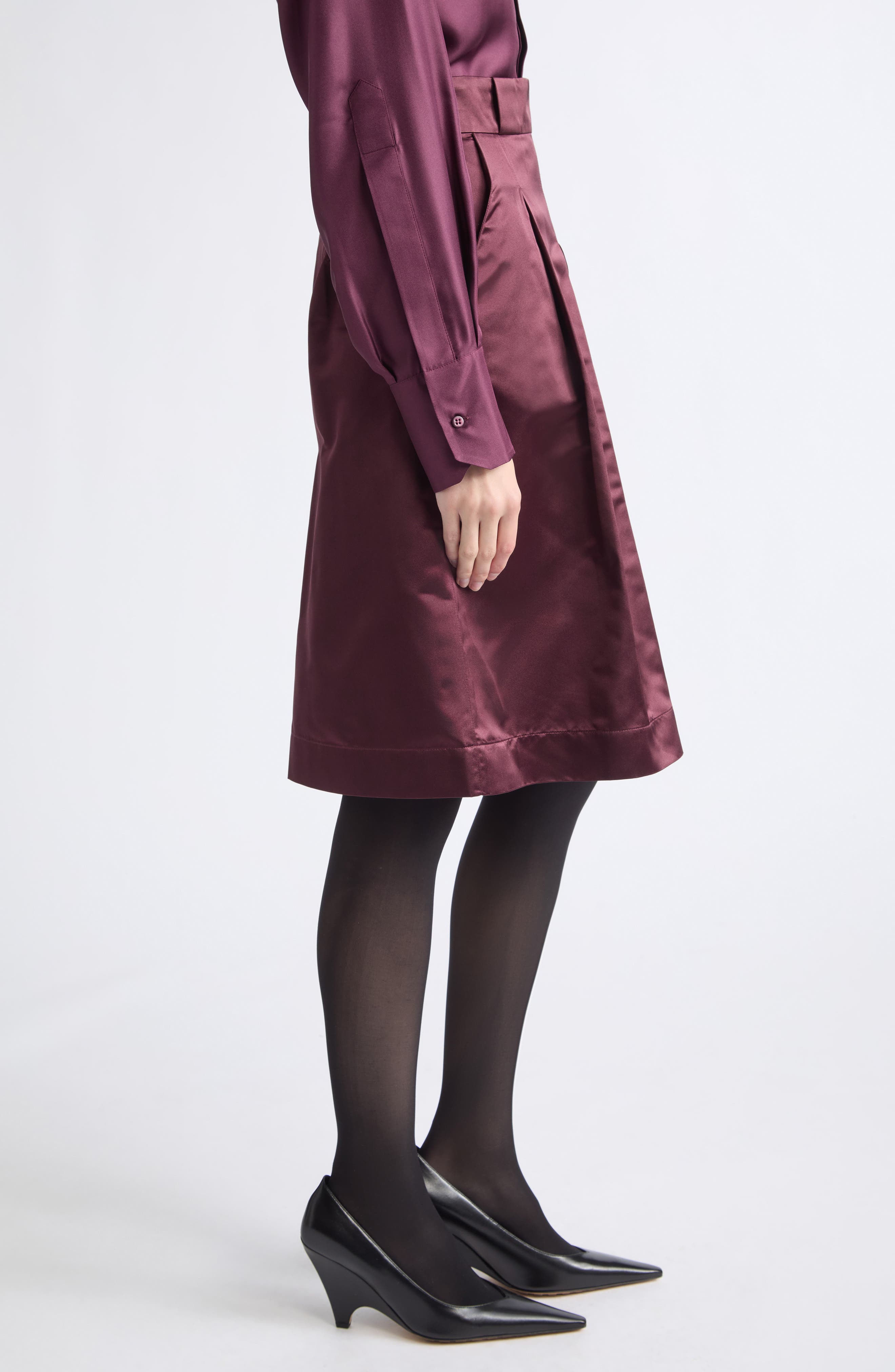 SASUPHI Silk Wide Midi Skirt (Women) | Nordstrom
