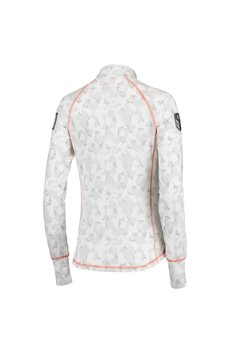 COLOSSEUM Women's Colosseum White Oklahoma State Cowboys OHT Military Appreciation Officer Arctic Camo 1/4-Zip Jacket, Alternate, color, 