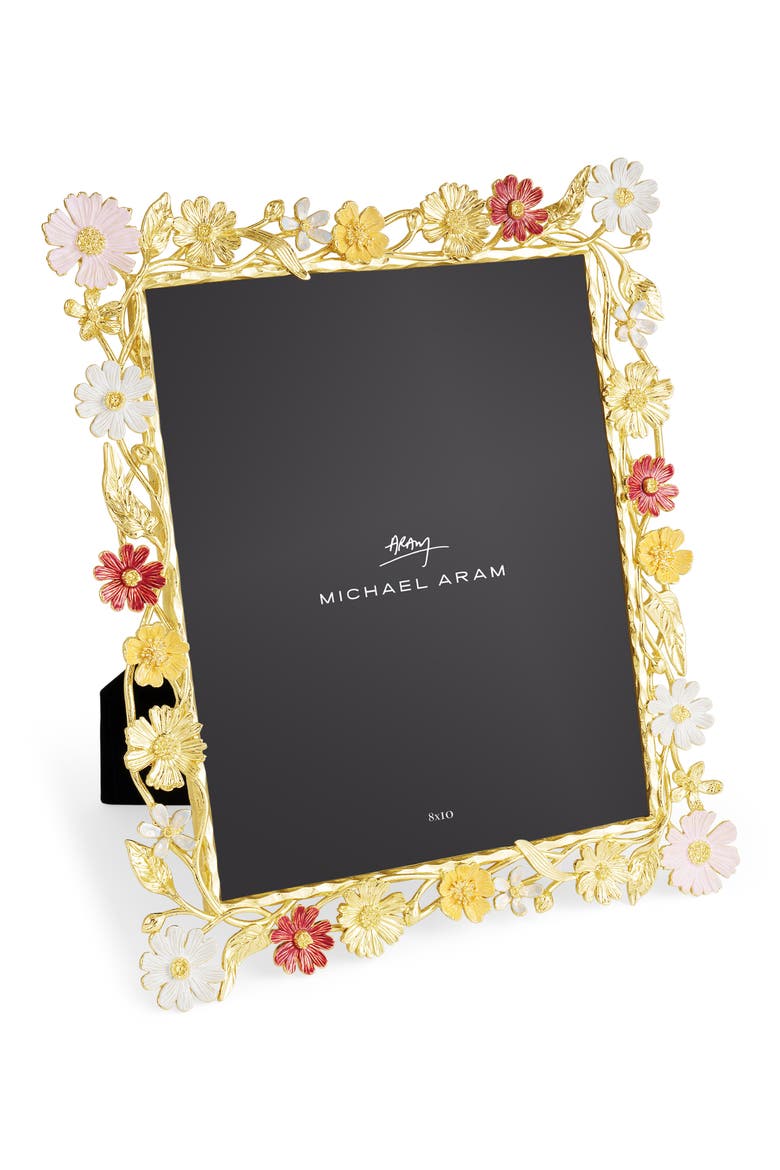 Wildflowers 8x10 Picture Frame, Main, color, GOLD MULTI