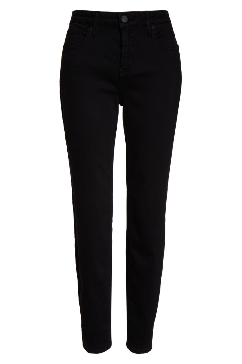 Curves 360 by NYDJ Slim Straight Leg Ankle Jeans, Alternate, color, BLACK