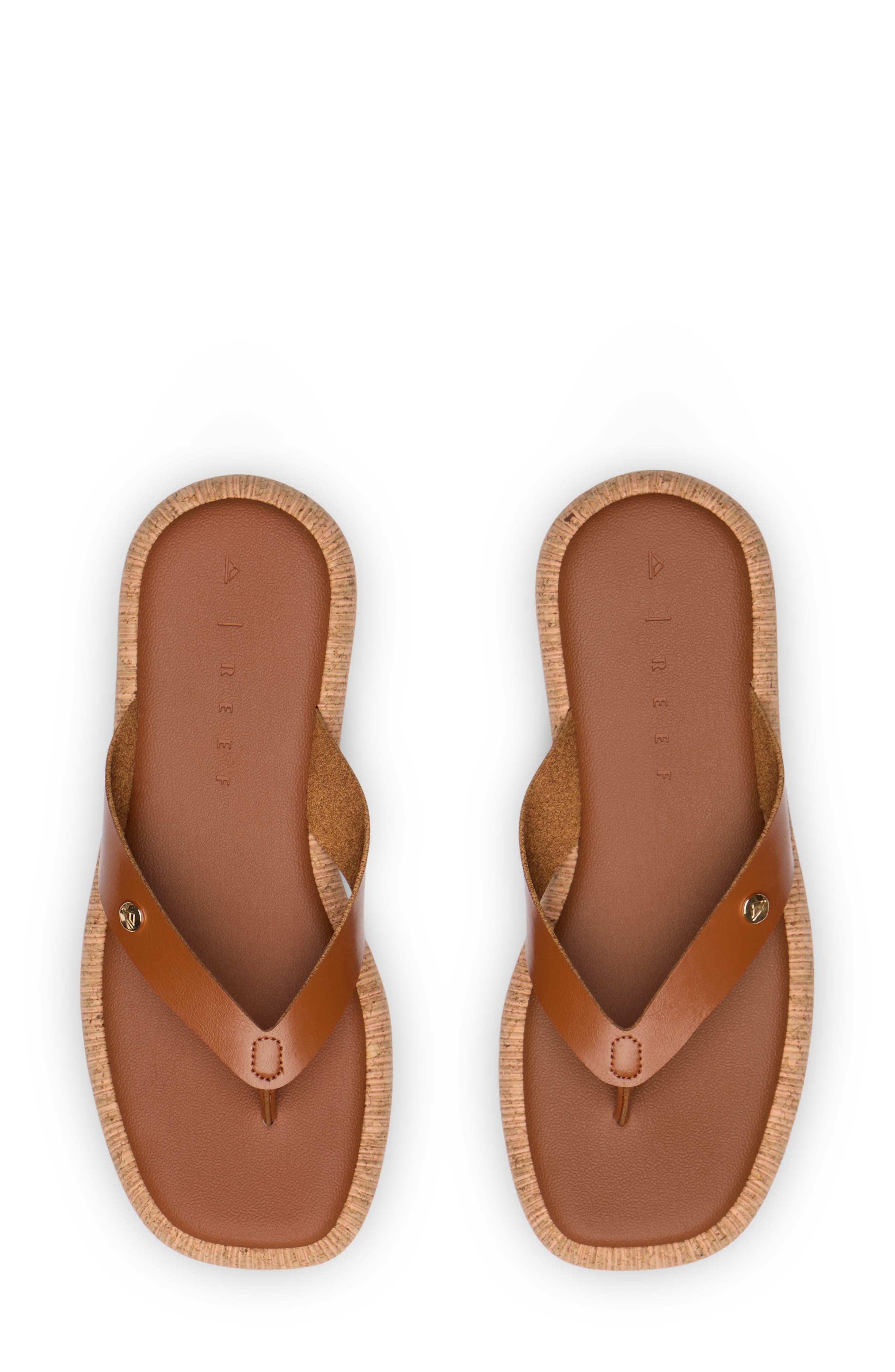 Sunset Low Maya Flip Flop, Alternate, color, BROWN/TAN