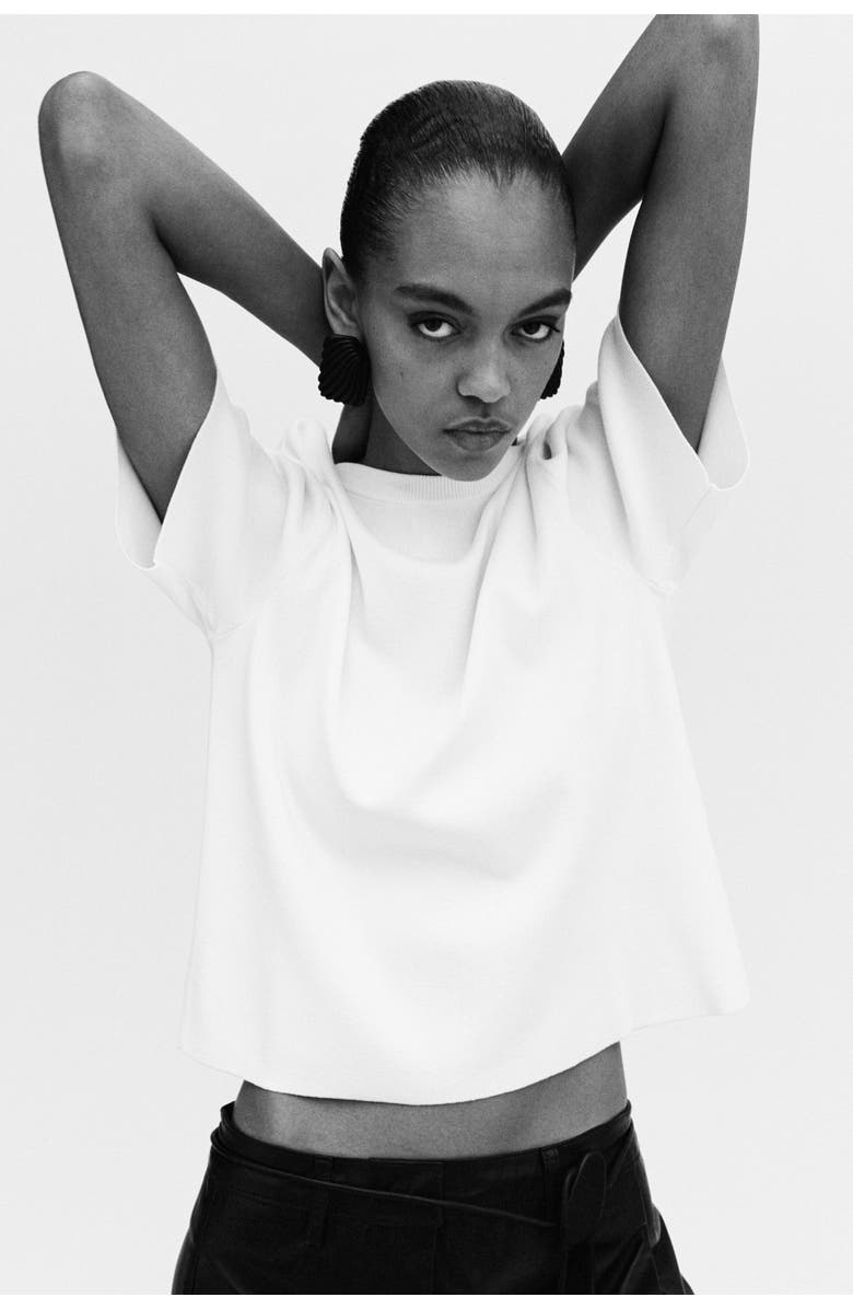 H&M Knit t-shirt, Alternate, color, White