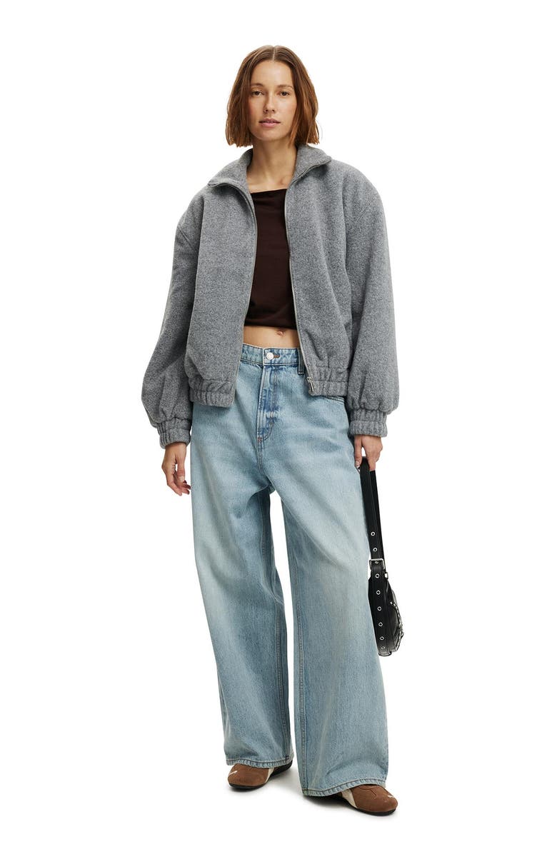 Cotton On Women's Blake Textured Jacket, Alternate, color, Grey Marle