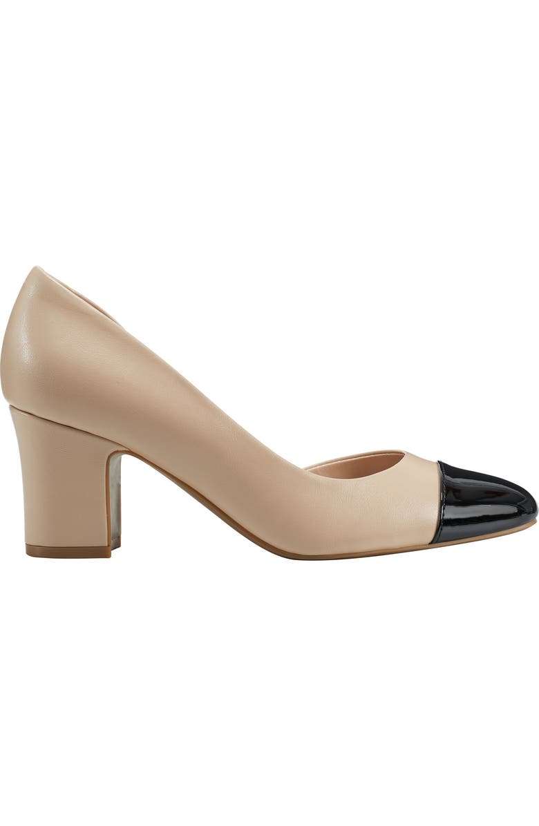 Bandolino Laynier d'Orsey Pump, Alternate, color, Light Natural/ Black Patent