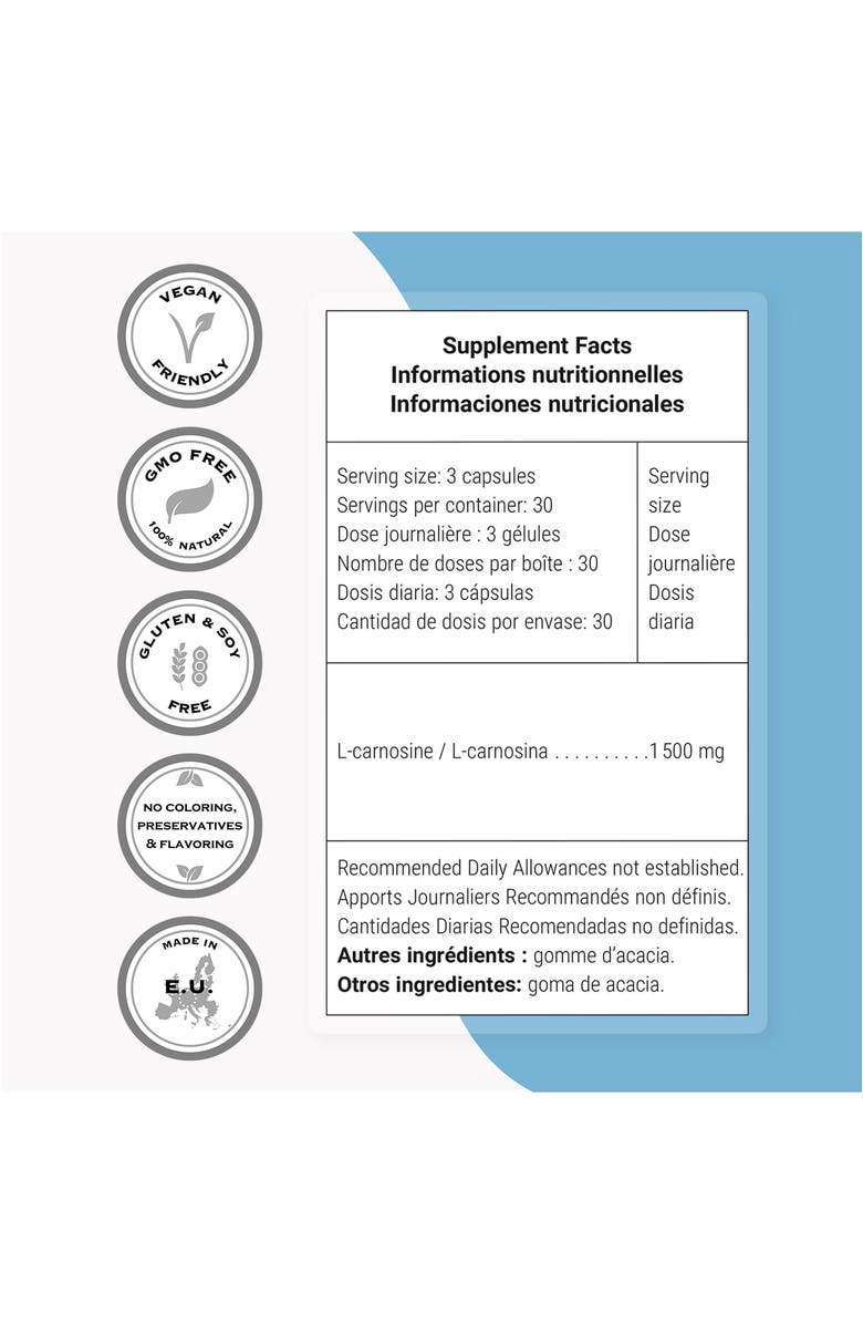 SuperSmart Carnosine 1500mg per Day, Alternate, color, 
