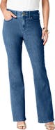 Roaman's Plus Size High Rise Tummy Control Bootcut Jeans
