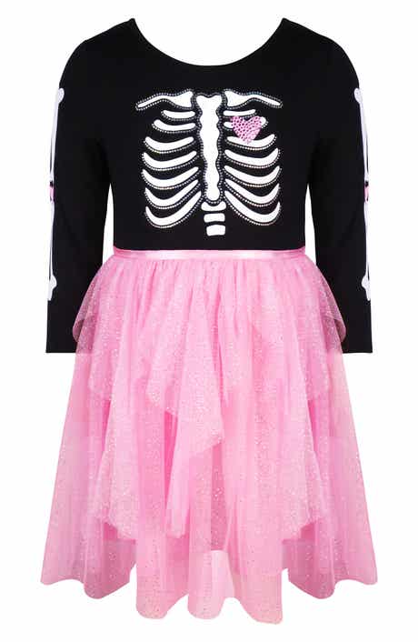 Zunie Kids' Skeleton Tutu Dress