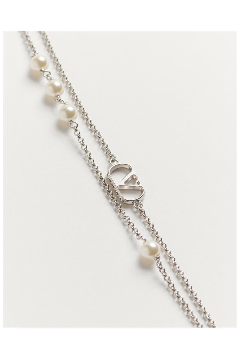 VLOGO Signature Layered Necklace, Alternate, color, ICE/ WHITE/ GREY