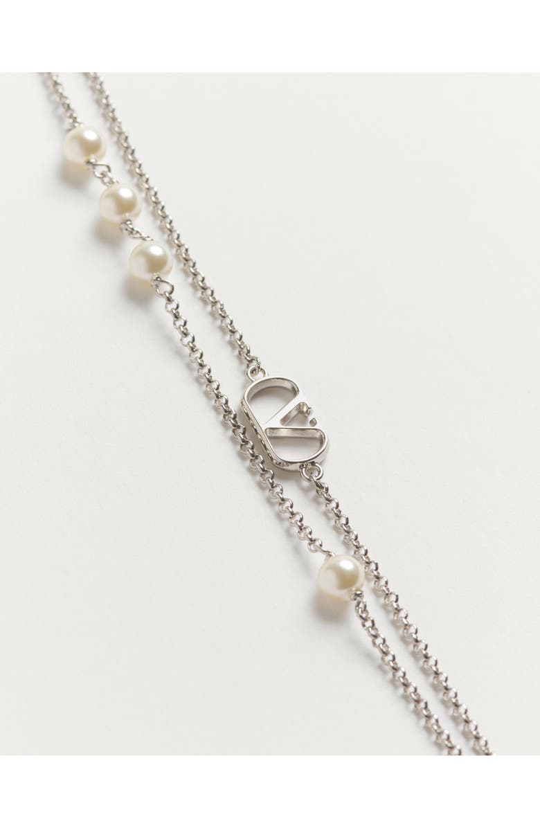 Valentino Garavani VLOGO Signature Layered Necklace, Alternate, color,