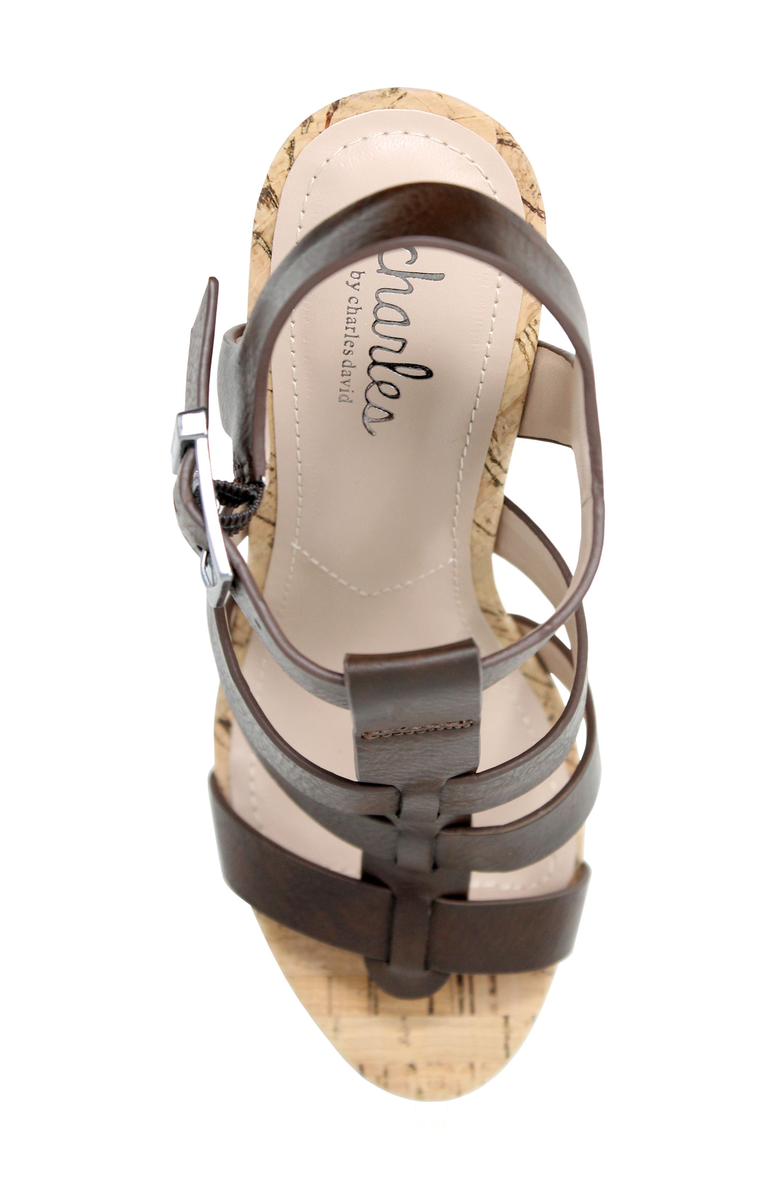 Arbor Wedge Sandal, Alternate, color, DK BROWN FAUX LEATHER