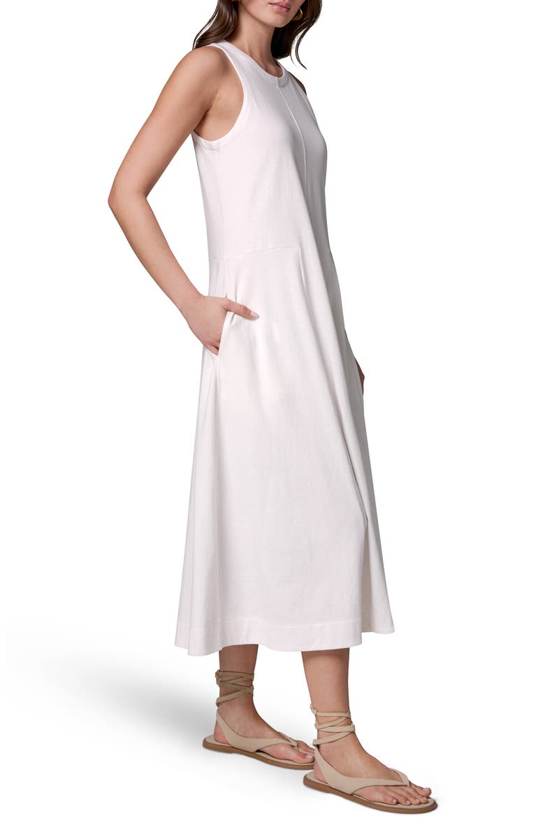 Sleeveless Cotton Jersey Maxi Dress, Alternate, color, CREAM