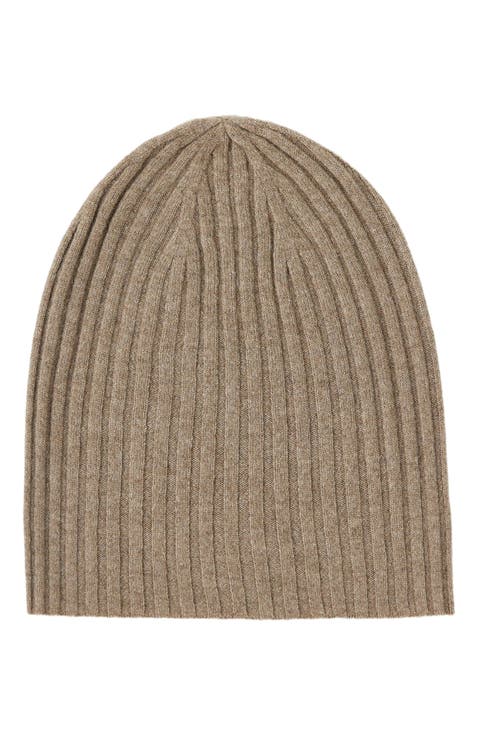 Cashmere Rib Knit Hat