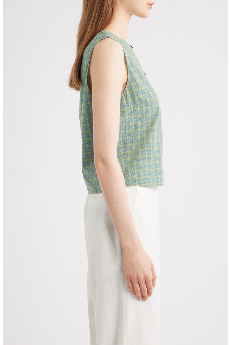 Button-Up Check Print Shell, Alternate, color, GREEN MULTI