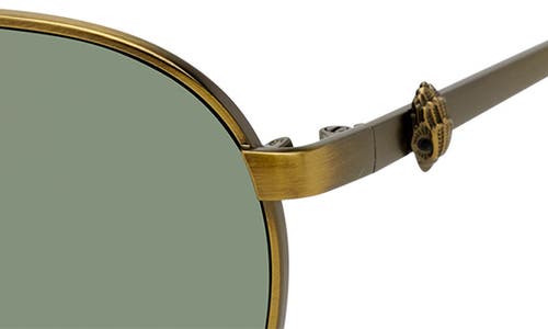 Kurt Geiger London 51mm Round Sunglasses In Brass/green