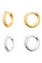 Set of 2 Demi Fine Pavé Huggie Hoop Earrings