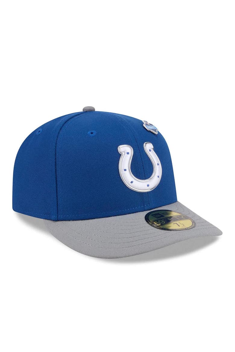 Men's New Era  Royal/Gray Indianapolis Colts 2026 NFL Draft Pre-Curved 59FIFTY Fitted Hat, Alternate, color, Royal