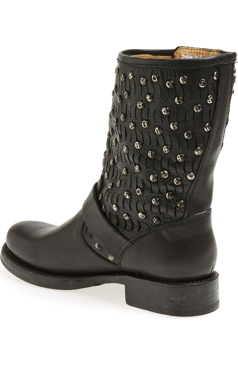 Frye 'Jenna Cut Stud' Short Moto Boot, Main, color,
