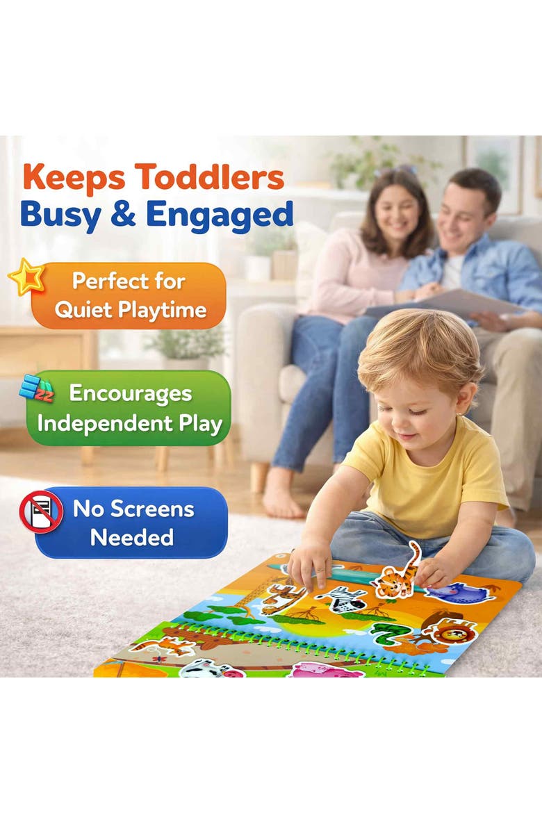 Jelly Sticker Activity Book for Toddlers, Alternate, color, Animals