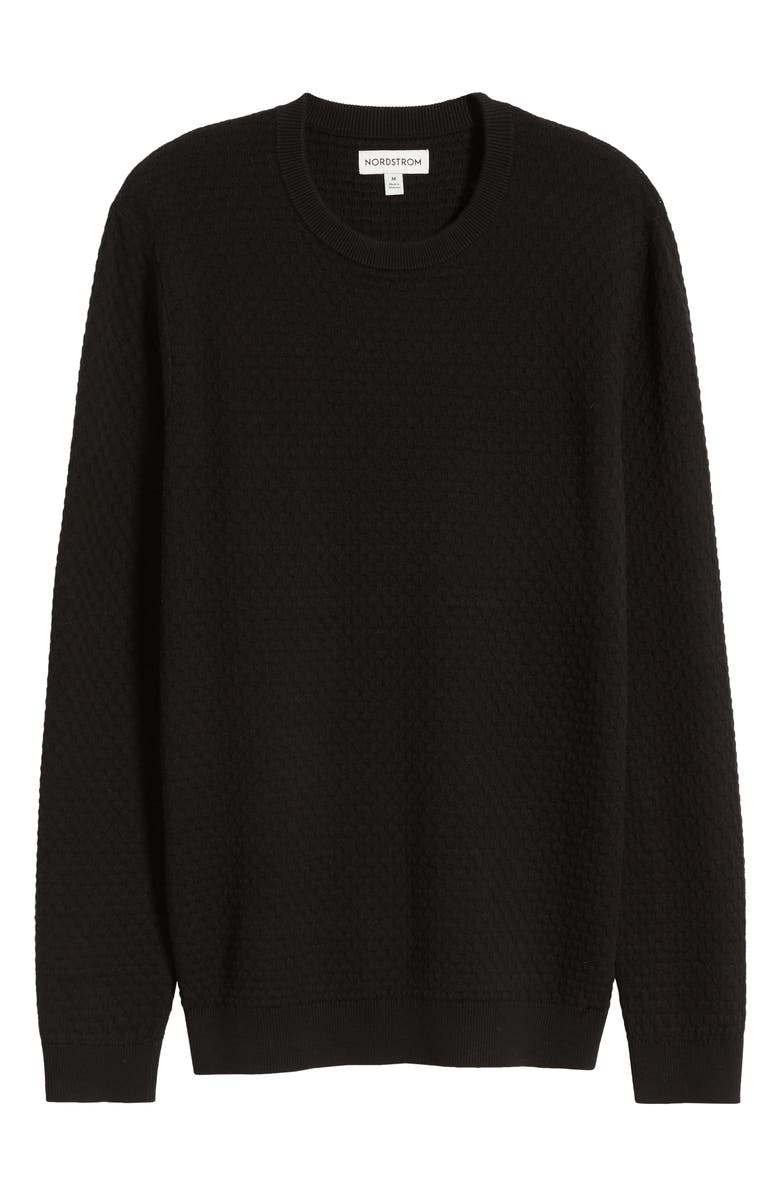 Nordstrom Tuck Stitch Pima Cotton Blend Sweater, Alternate, color, 