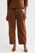 Democracy High Waist Barrel Leg Corduroy Pants