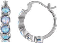 FZN Lab Created Opal Hoop Earrings