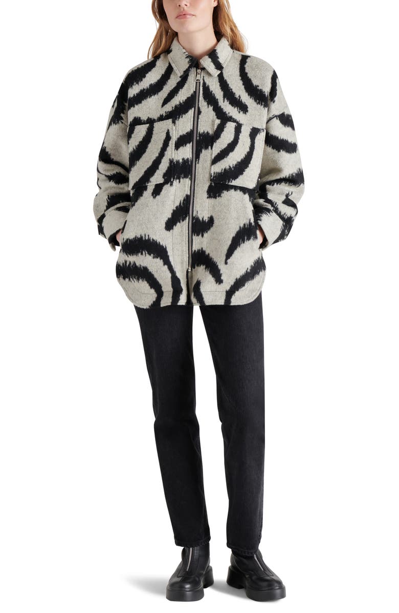 Steve Madden Sorrel Brushed Jacquard Jacket, Alternate, color, 