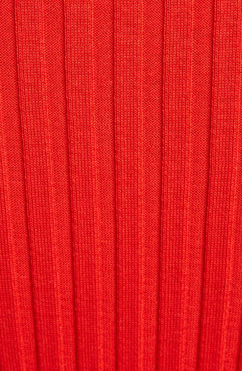 Victoria Beckham Gathered Sleeve Rib Knit Turtleneck Sweater, Alternate, color, 