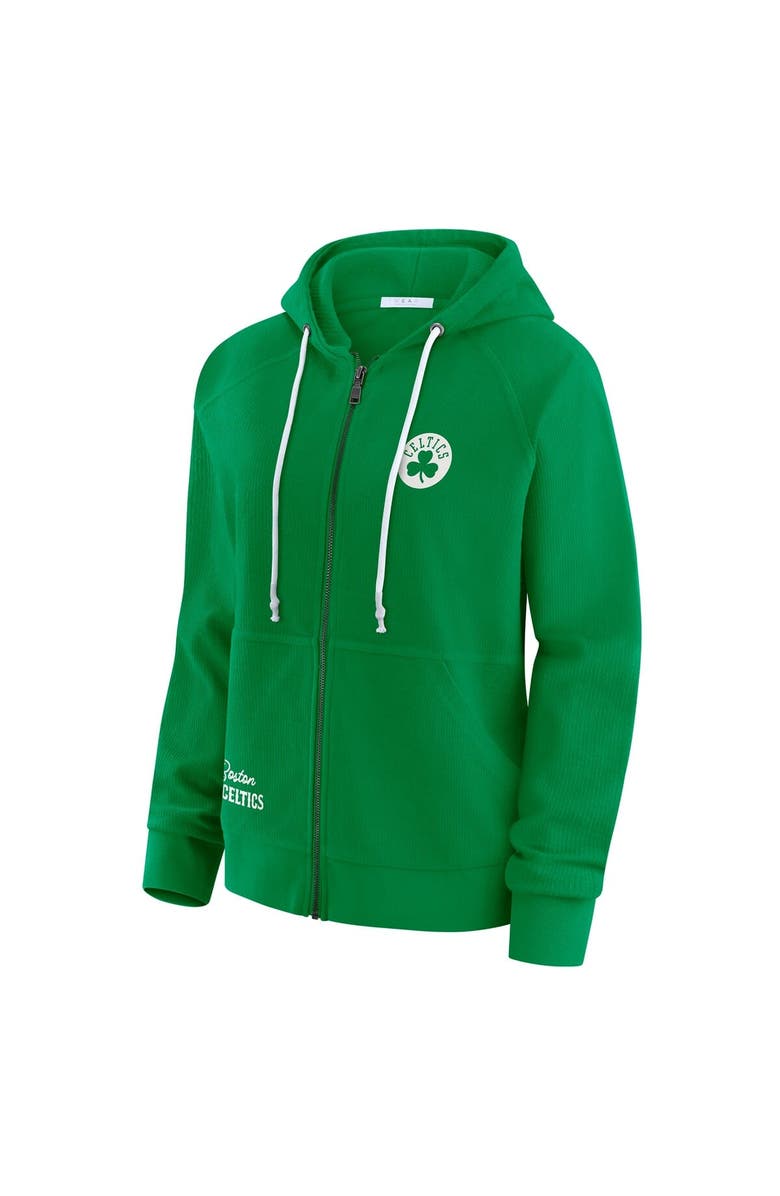 WEAR by Erin Andrews Women's WEAR by Erin Andrews Green Boston Celtics Vintage Full-Zip Raglan Hoodie, Alternate, color, Green