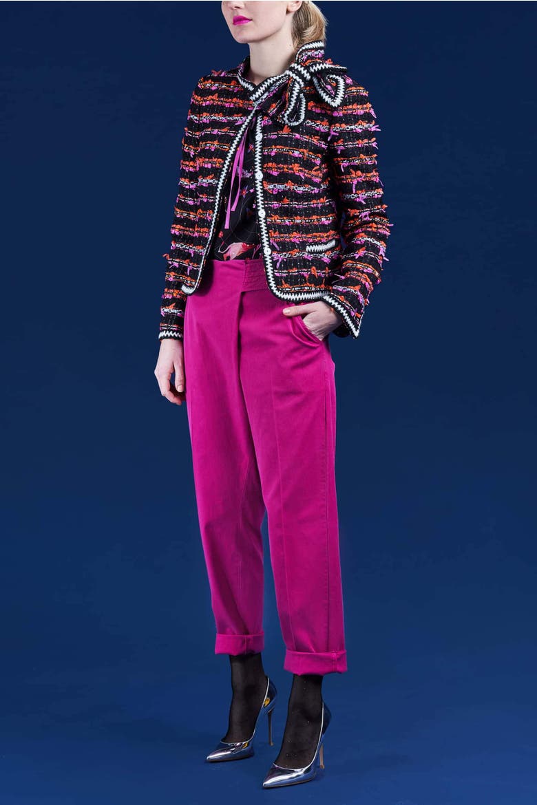 Overlay Detail Pants With Belt, Alternate, color, Pink