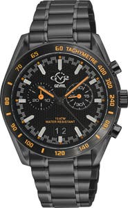 GV2 Freccia Stainless Steel Swiss Quartz Bracelet Watch, 42mm