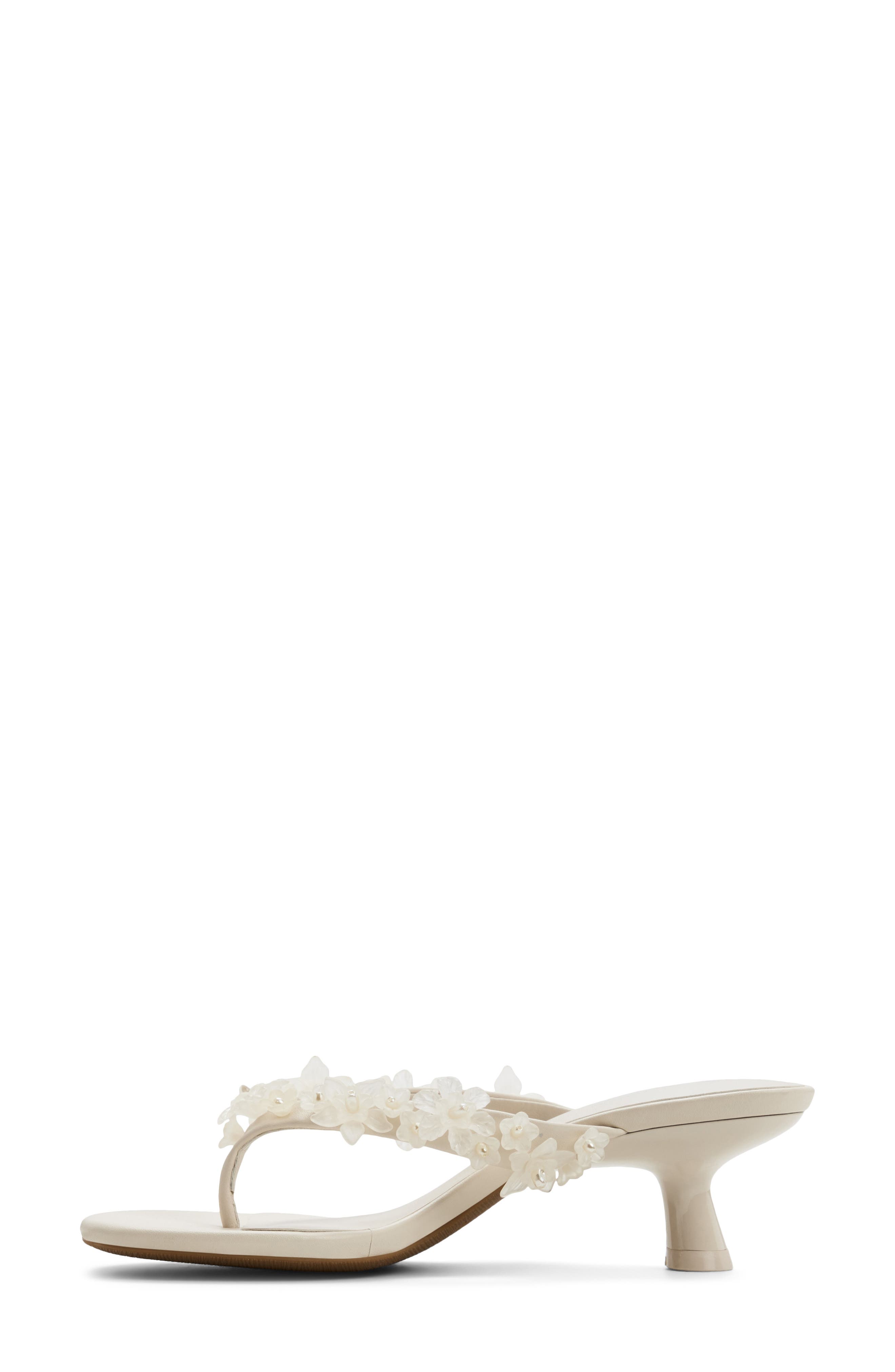 Call It Spring By Aldo Meadow Floral Kitten Heel Flip Flop, Alternate, color, Ice