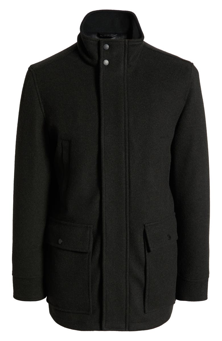 Cole Haan Felted Coat, Alternate, color, Black