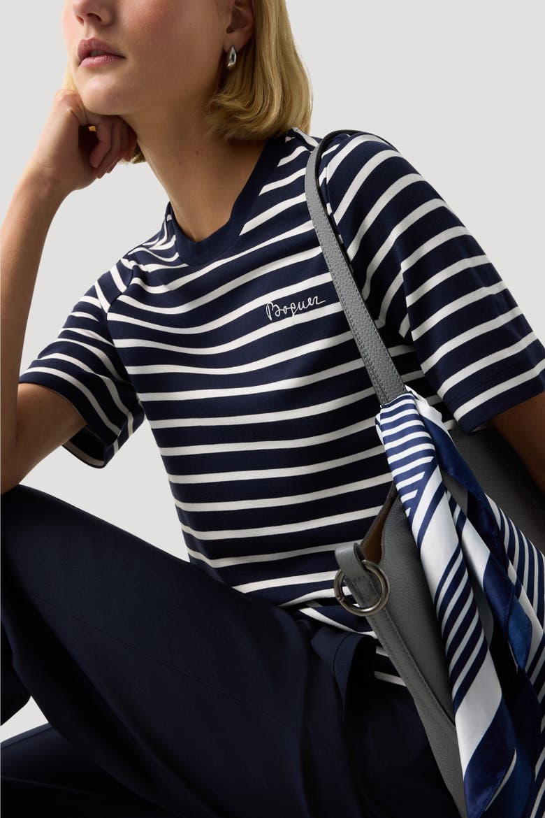 T-Shirt Rachel, Alternate, color, Navy blue/off-white