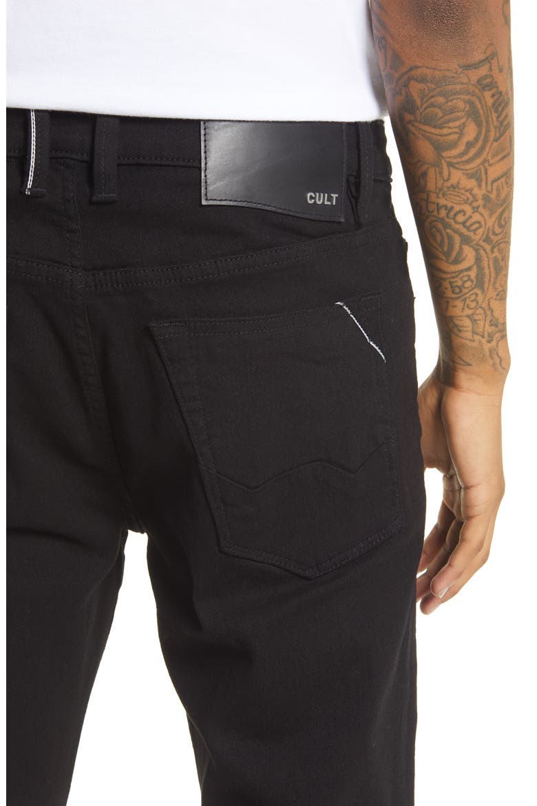 Punk Men's Super Skinny Jeans, Alternate, color, BLACK